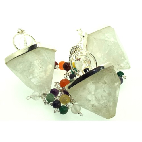 Apophyllite Gemstone Crystal Chakra Pendulum